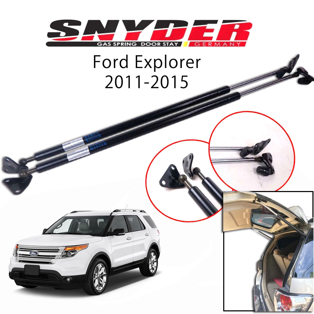 SGS-1218 (Left) Ford Explorer 2011-2015 Gas Spring Door Stay Damper Struts Trunk Open - Snyder