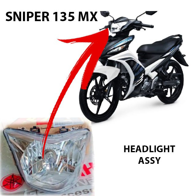 Yamaha Sniper 135cc MX Headlight Assembly OEM Head Light with Bulb