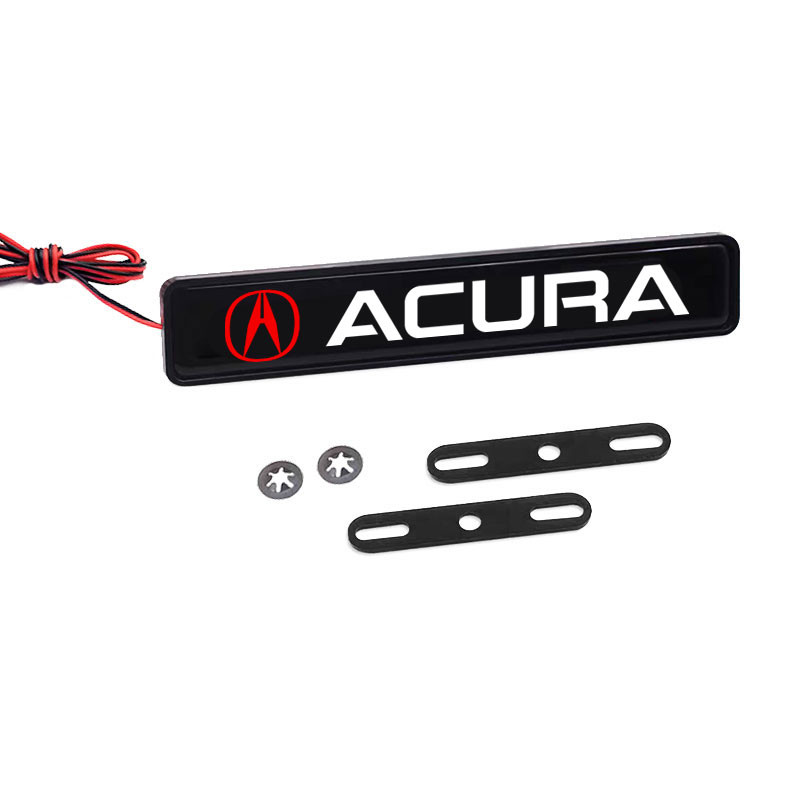 1Pc Acura Integra Car Front Grille Luminous Emblem Badge LED Decoration Lights Car Logo
