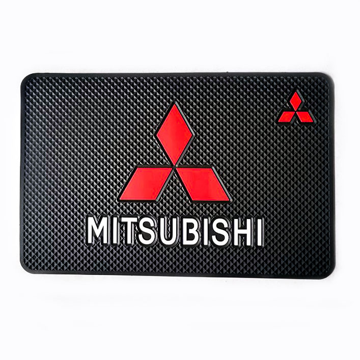 MITSUBISHI Logo Dash Pad Rubber Car Universal Anti Skid Slip Cushion for Dashboard PAD Holder