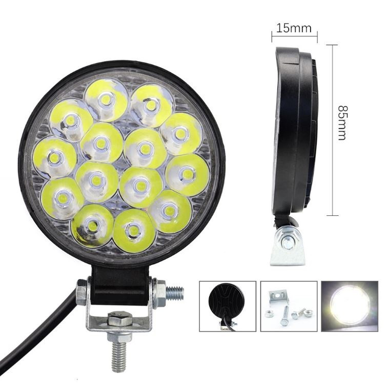 42W LED bar work light Round Type 12v led Auxiliary Lamp additional spotlights offroad fog light motorcycle Cars