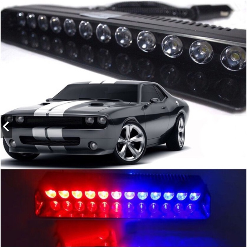 Dashboard Blinker Red/Blue High bright car 12LED suction cup type strobe light 12v