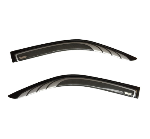 Nissan Urvan NV350 Windows Rain Visor Guard Door Aeromax 2 Tone Black Net