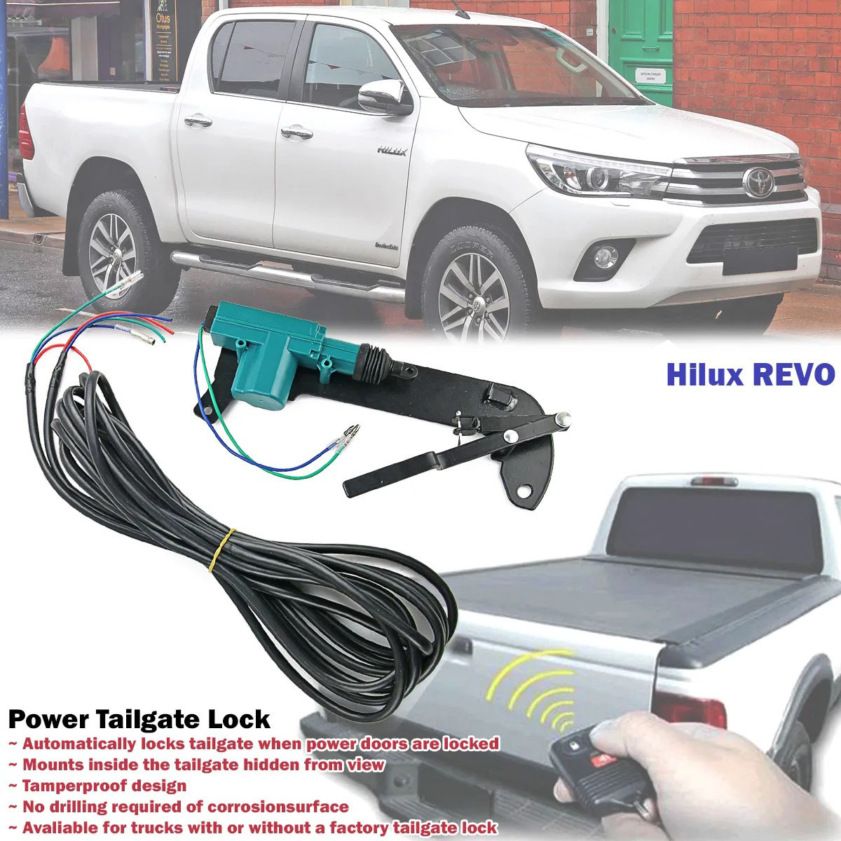 Power Lock Automatic Power Tailgate Security Lock For Toyota Hilux REVO 2015-2022