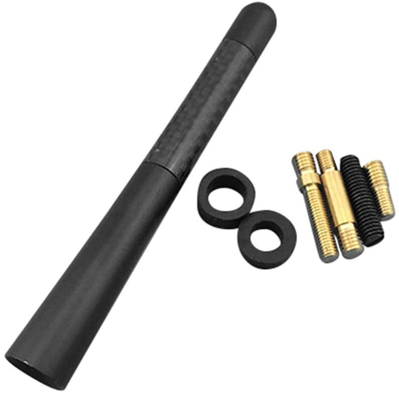 Car Universal Short Antenna 12cm Carbon Fiber Metal Modified Radio Antenna Car FM signal