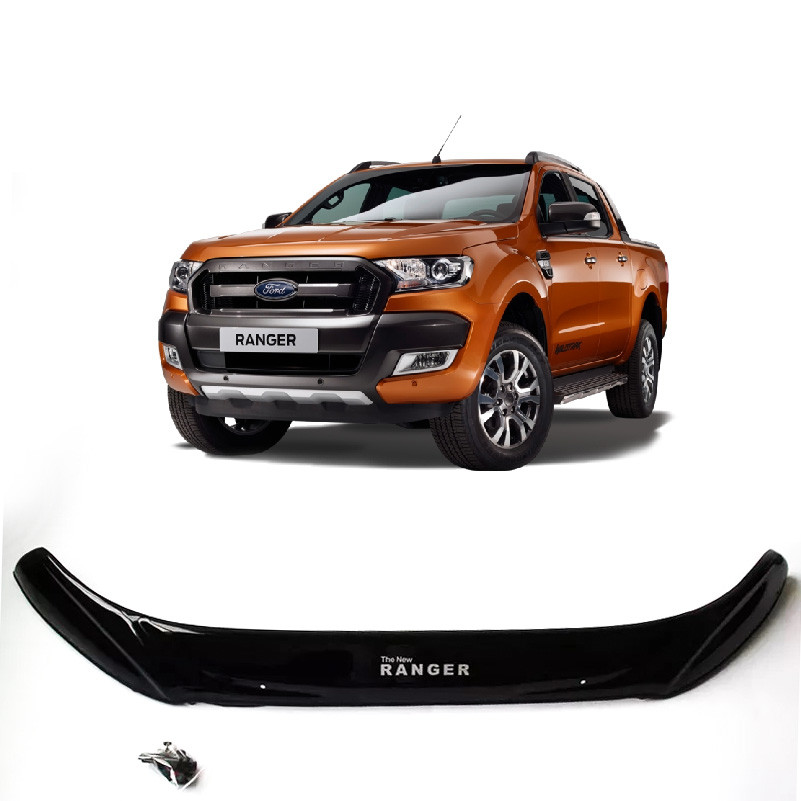 Black Hood Guard Protector for Ford Ranger (T7) 2016 2017 2018 2019 2020 2021