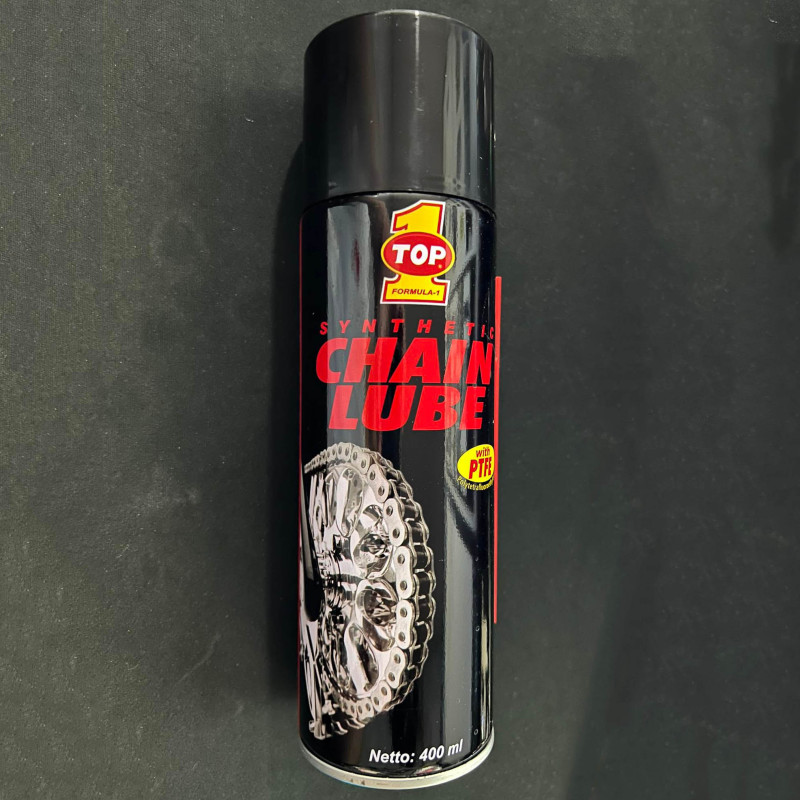 TOP 1 SYNTHETIC CHAIN LUBE BIKE MOTORCYCLE CHAIN WAX SPRAY WITH PTFE 400ML