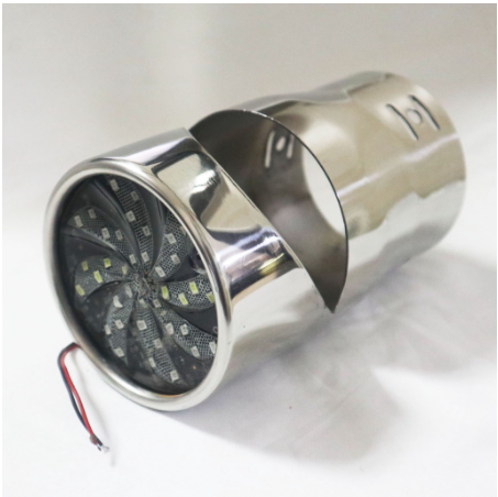 LH-102 MUFFLER TIP with Led Design RGB Car Point Muffler Tip Universal 3 inches