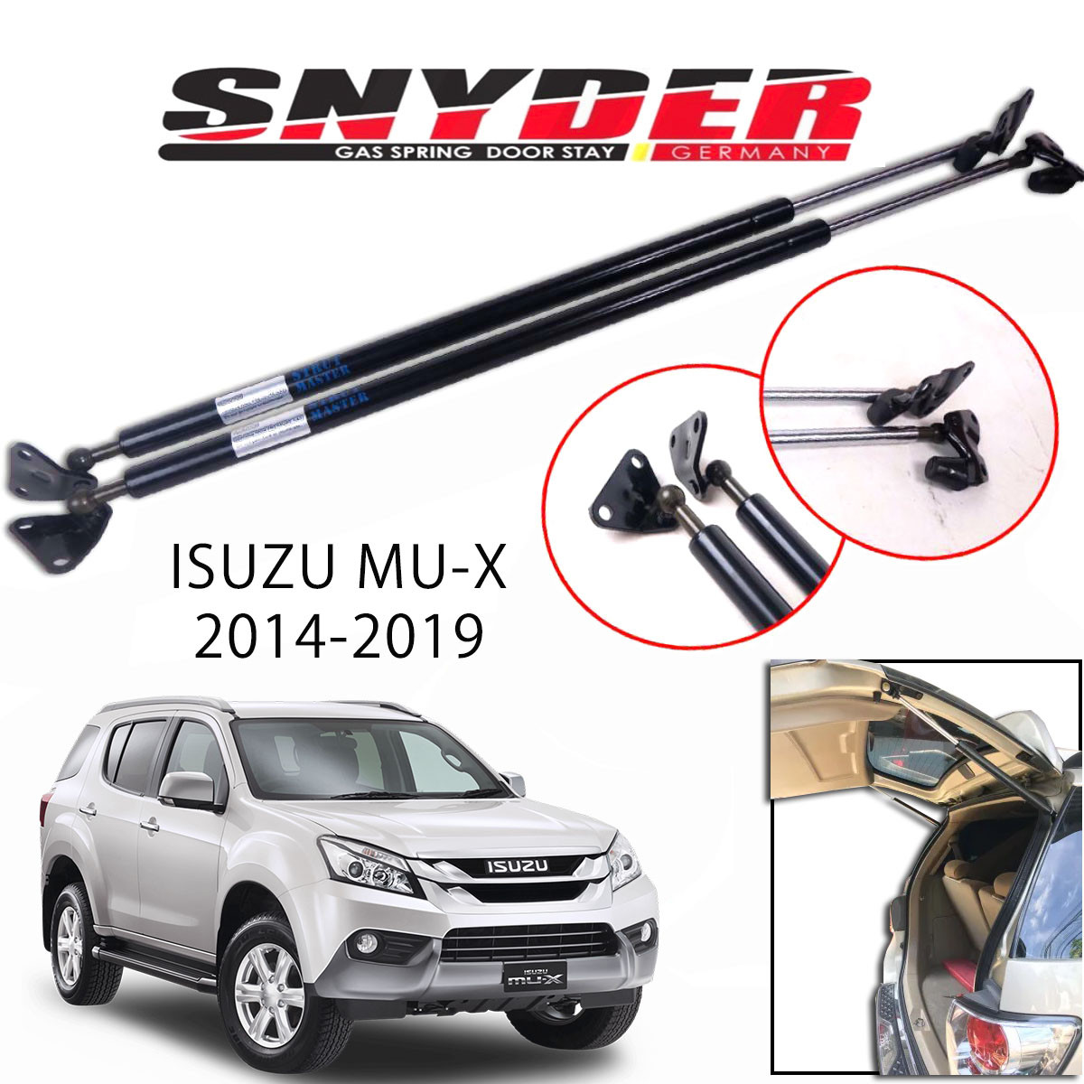 SGS-102 (Left) ISUZU MU-X 2014-2019 Gas Spring Door Stay Damper Struts Trunk Open - Snyder