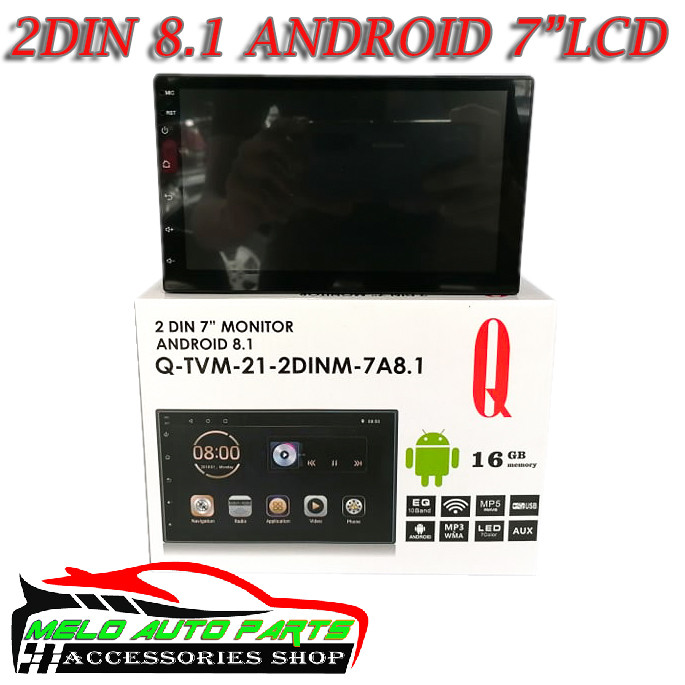 Q-TVM-21-2DINM-7A8.1 Q 7inch Android Headunit 2 DIN Universal Car Stereo GPS
