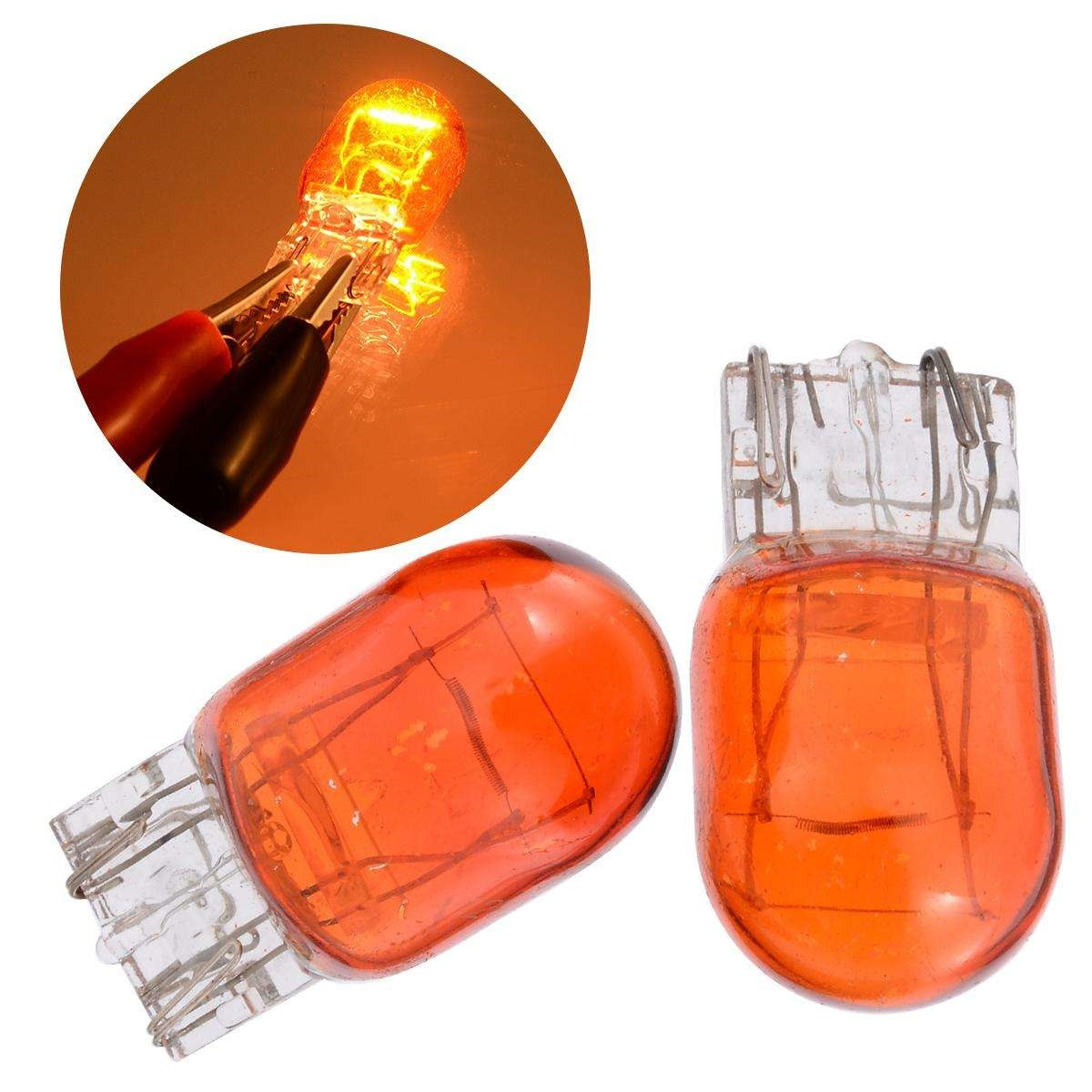 1Pc T20 Bulb Double Contact Pin Koito 12V 21/5w Brake Light Tail Light Bulb ORANGE YELLOW