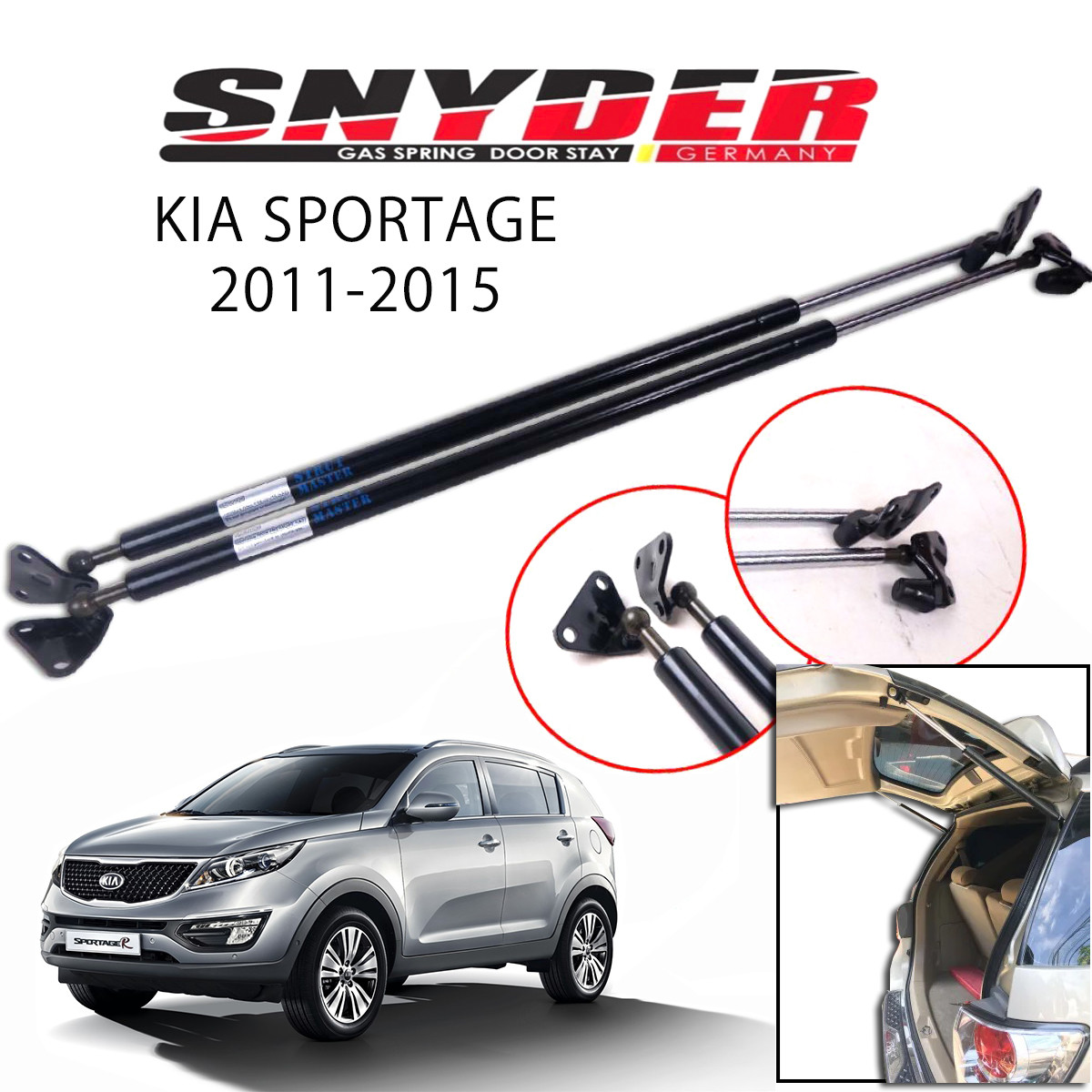 SGS-819 Left - KIA SPORTAGE 2011-2015 3RD GEN Gas Spring Door Stay Damper Struts Trunk Open - Snyder