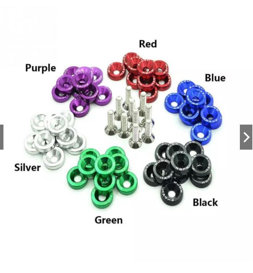 10PCS M6 Car Styling Universal Modification JDM Password Fender Washer License Plate Bolts