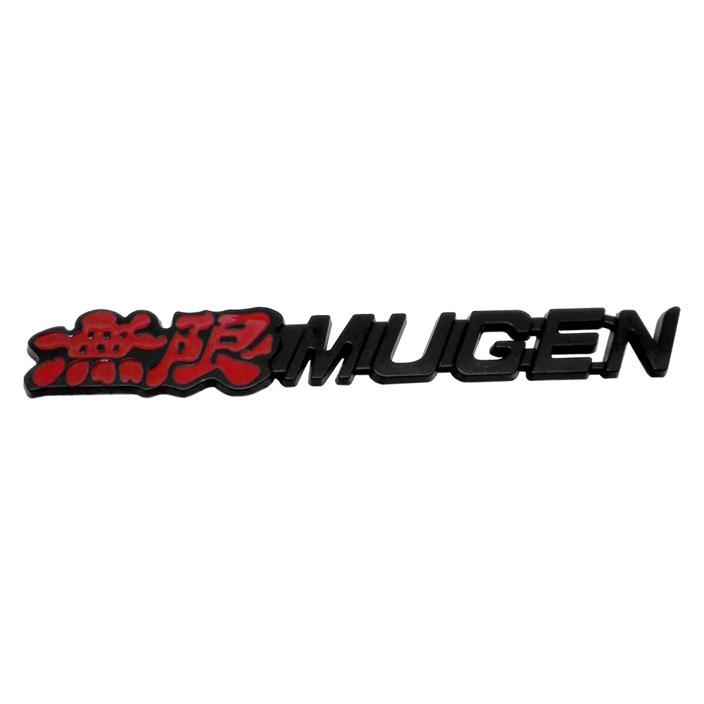 RED/BLACK Mugen Emblem 3D NEW Metal Alloy Rear Badge Sticker