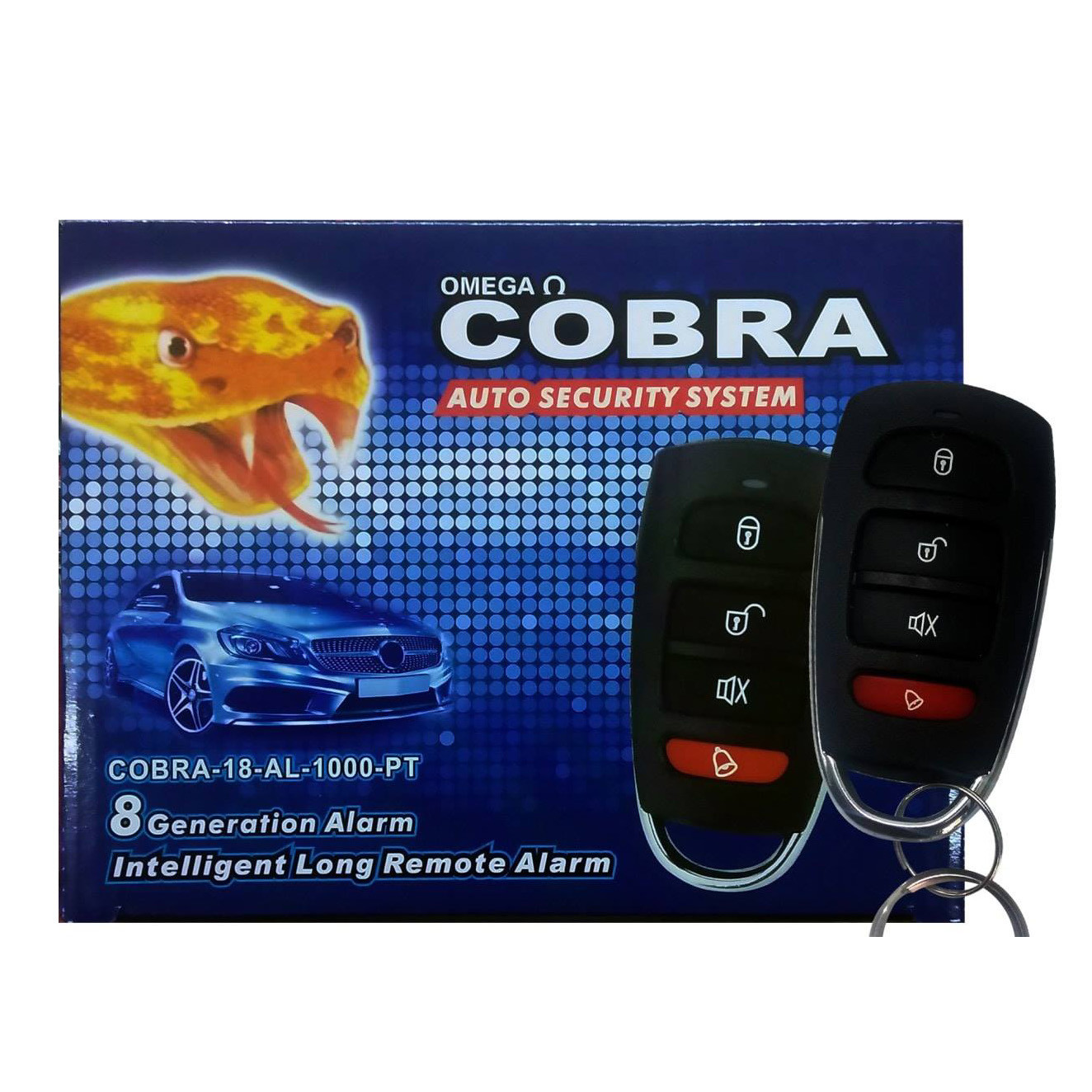 COBRA-18-AL-1000-PT-1 OMEGA Cobra Auto Security Car Alarm System