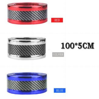 1M Carbon Rubber Protector Door Side Step Sill Rear Step Sill 5cm x 1 Meter Car 5D Carbon
