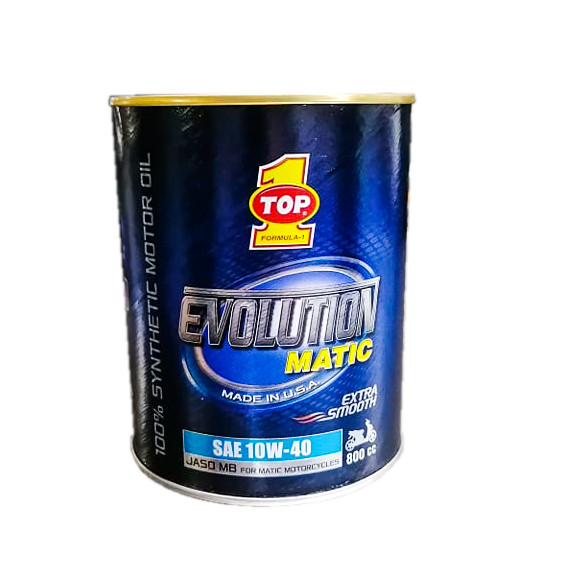 Top 1 Full Synthetic Evolution Motorcycle Matic Scooter Oil SAE 10W-40 JASO MB 800cc