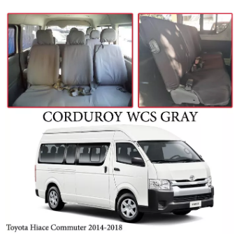 Toyota Hiace Commuter 2014-2018 Car Seat Cover Plain Design Corduroy Ative WCS for All Seats