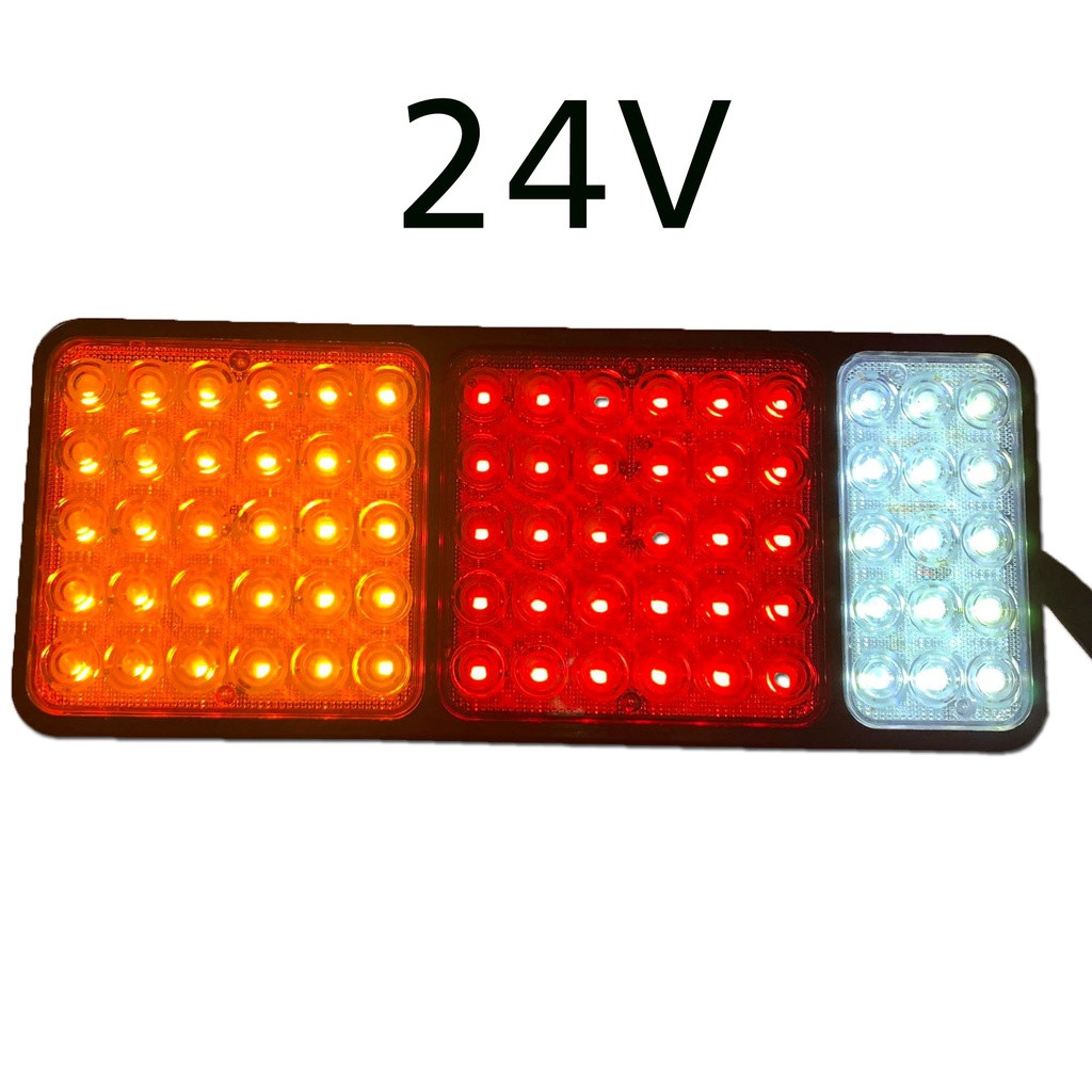 1PC Tail Lamp Assembly Led universal Tail Light Rectangle for Truck Trailer 24v