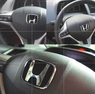 Steering Wheel Emblem for Honda Cars JDM Type R BLACK