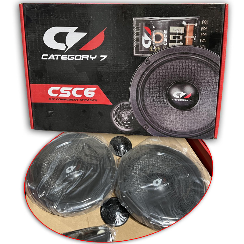CATEGORY 7 6.5" CSC6 Component Speaker System 125Wrms 2pcs /set