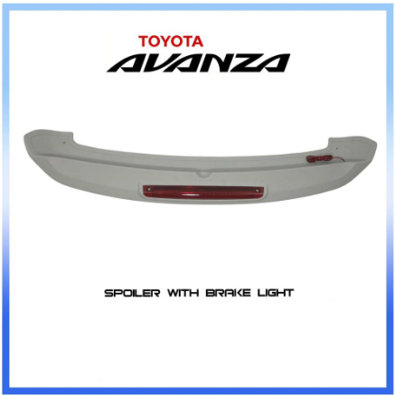 WY-005 Toyota Avanza 2012-2018 Spoiler With LED Rear Trunk Wing Unpainted ABS Material