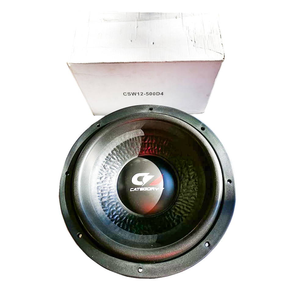 CATEGORY 7 CSW12-500 D4 12" SUBWOOFER CAR SPEAKER 12 INCHES 1PC