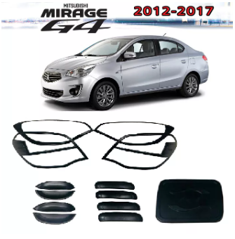 Mitsubishi Mirage G4 2012-2017 Garnish Cover Combo Set (Matt black)