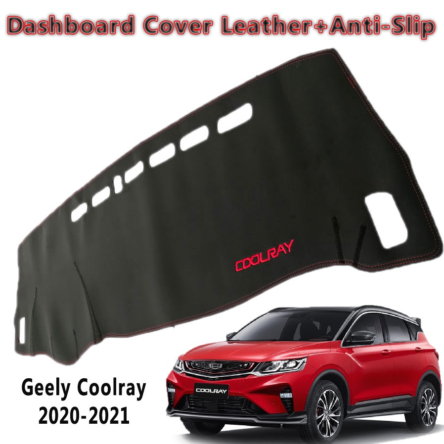 2020-2022 Geely Coolray Dashboard Cover Leather Type Heavy Duty with Red Stitch Anti-Slip
