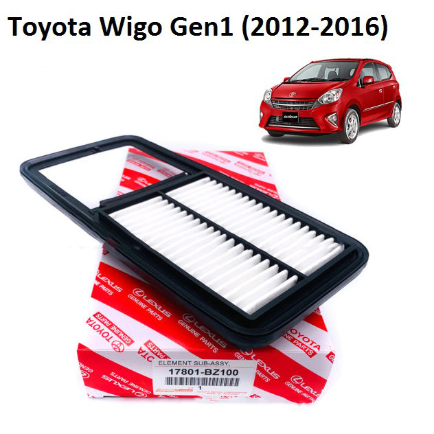17801-BZ100 TOYOTA Genuine Parts Air Filter for Toyota Wigo Gen1 BZ100