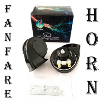 MSM Horn Super Sports Snell Fanfare Compact Horns Hi/lo 500Hz for Car and Motorcycle 12V