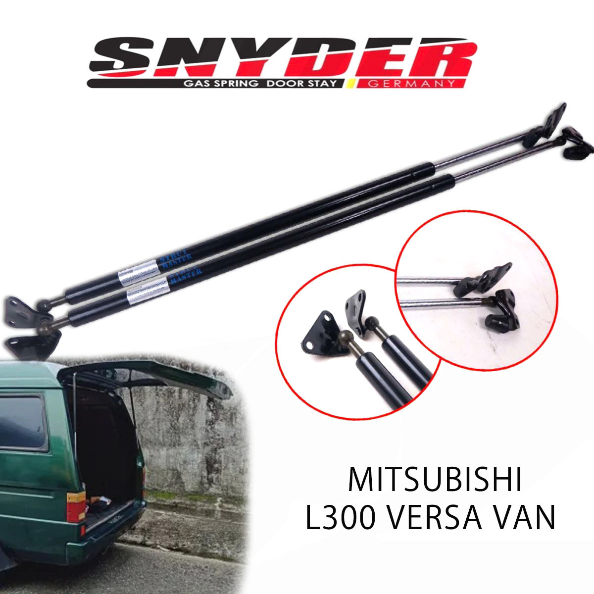 SGS-302 (Left) MITSUBISHI L300 VERSA VAN Gas Spring Door Stay Damper Struts Trunk Open - Snyder
