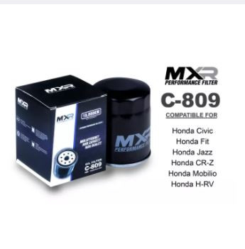 MXR OIL FILTER C-809 FOR Honda Civic Honda Fit Honda Jazz Honda CR-Z Honda Mobilio Honda H-RV