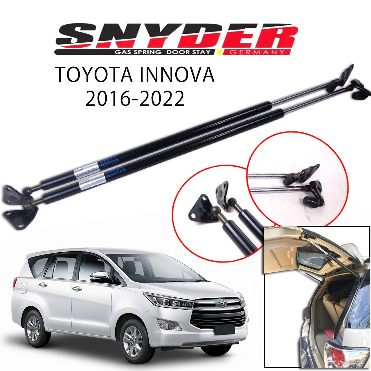 SGS-226 Left - TOYOTA INNOVA 2016-2022 Gas Spring Door Stay Damper Struts Trunk Open - Snyder