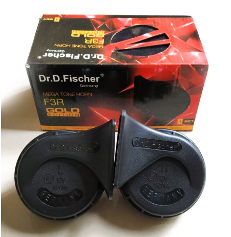 Dr. D. Fischer Germany Mega Tone Horn F3R Gold Edition 12v Hi/lo Snail Horn Type