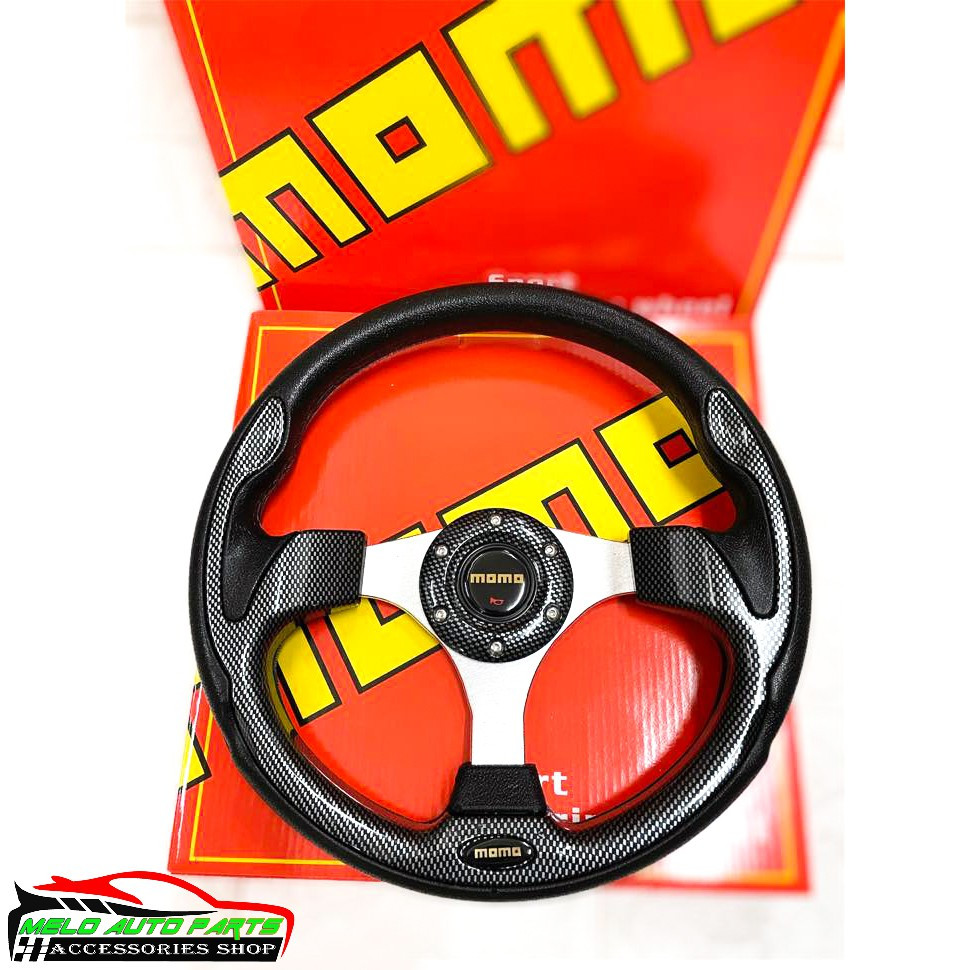CARBON STYLE Car Steering Wheel MOMO 320MM Modified Universal New Design