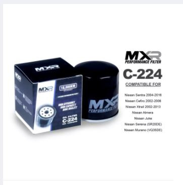 MXR OIL FILTER C-224 for Nissan Sentra 2004-2016 Nissan Cefiro 2002-2006 Nissan Xtrail 2002-2013
