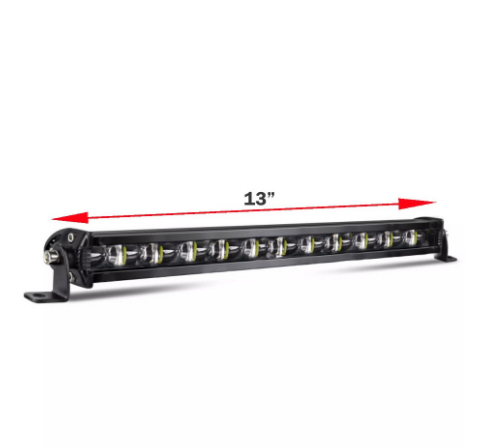 6D 13inches 12 Led Bar Spot Beam Slim LED Work Light Single Row Car SUV Off road Lamps DL-010