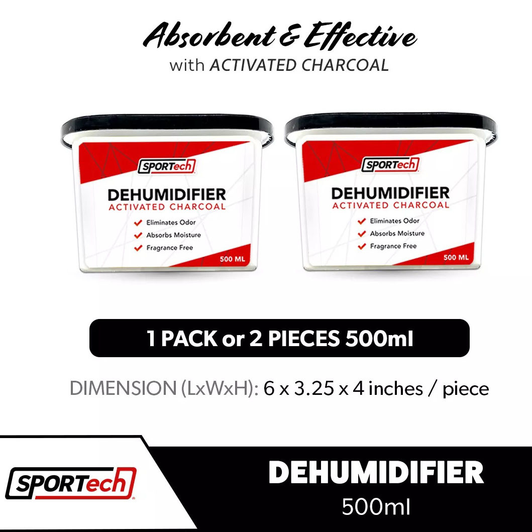 2PCS 500ML SPORTech Dehumidifier Activated Charcoal for added odor control
