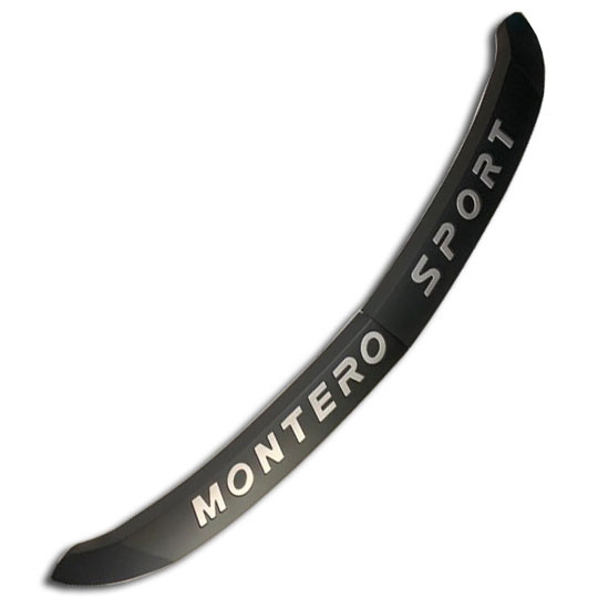 2016-2021 Mitsubishi Montero Sport Hood Lid Shield End Engine Ornament Matte Black