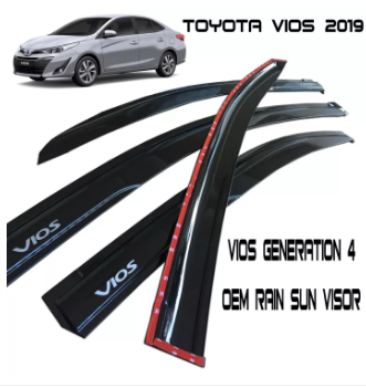 2018-2022 Toyota Vios Gen4 OEM Rain Sun Visor Window Protection