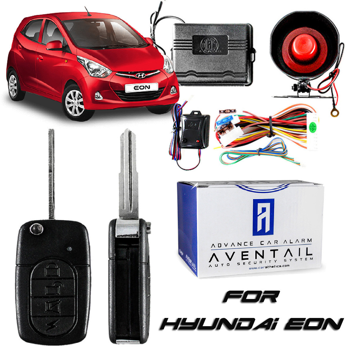 HYUNDAI EON Aventail Flip Key Edition Car Alarm System Suitable for your Car