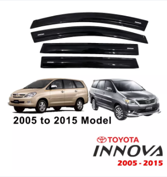 Toyota Innova 2005-2015 Rain Sun Visor Window Guard Oem Type Black