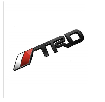 Metal 3D Toyota Racing Development TRD Emblem BLACK