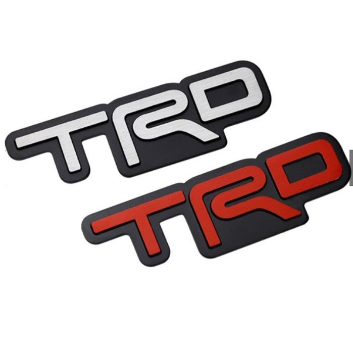 TRD Emblem Heavy Duty Metal Car Auto Badge Emblem Decal 3D BIG Black Background